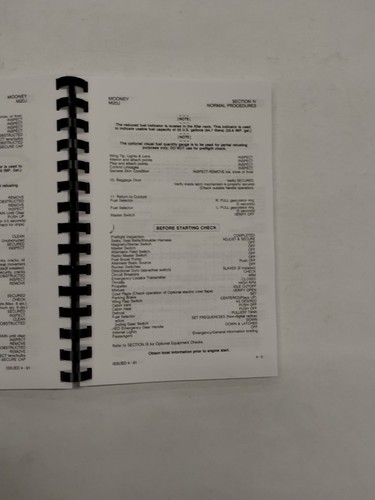 Mooney M20J Pilots Operating Handbook /Flight Manual 1991-92 #3202 - Picture 17 of 23