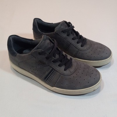 Ecco Casual Shoes Men's Size 7.5 Leather Gray  Low Top Classic EU 40