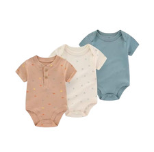 3Pcs Summer Fashion Cartoon Baby Boy Girl Bodysuits Soft Newborn Clothing