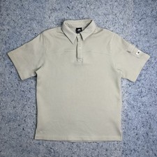 Nike ACG Dri-Fit Waffle Knit Polo Shirt Men s Size S Tan Outdoor Short Sleeve