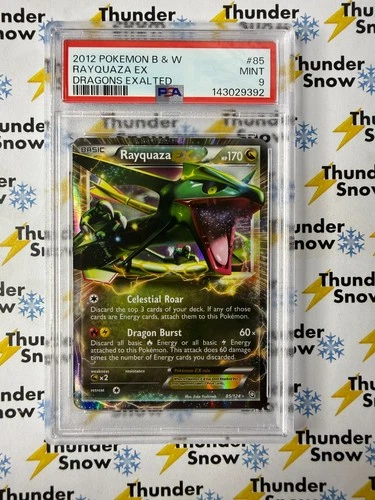 Rayquaza EX #85 Dragons Exalted 2012 Pokemon B & W PSA 9 143029392