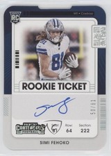 2021 Panini Contenders Rookie RPS Ticket Stub 50/81 Simi Fehoko #141 Auto 7m3