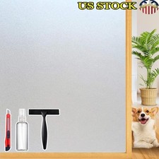 Window Privacy Film Static Cling UV Protection Easy Cut Reusable 17.5x78.7 Inch