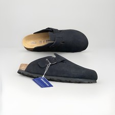 Birkenstock Boston Soft Footbed Suede Leather Clogs, EU 43/ U.S. 10-10.5 - Black