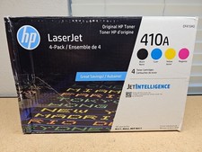 New HP 410A Genuine HP 4pk Toner Cartridges Black Cyan, Yellow, Magenta CF410AQ