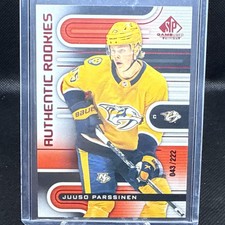 2022 SP Game Used Authentic Rookies Red Juuso Parssinen /222