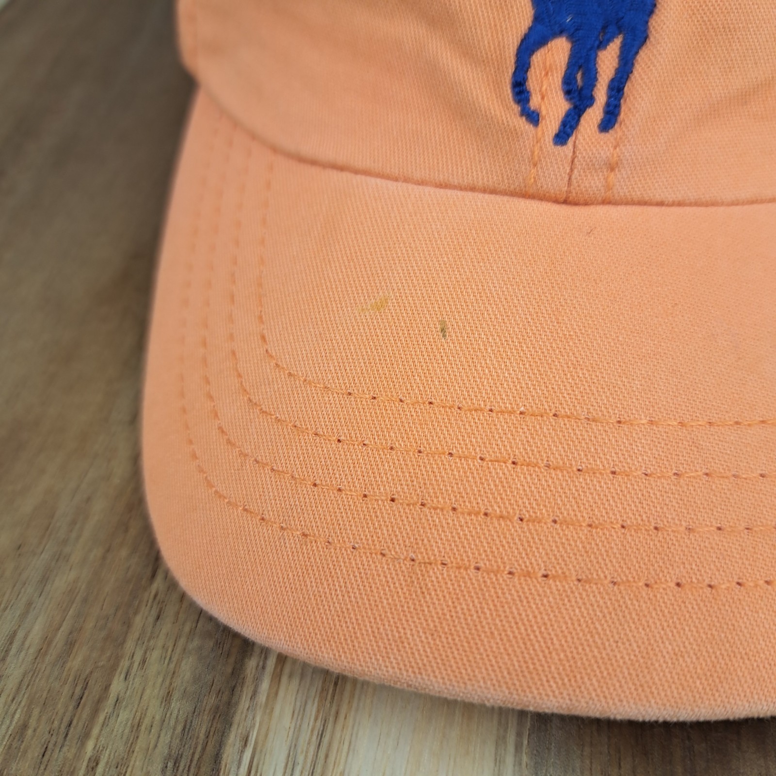 Cappello berretto Polo Ralph Lauren arancione bambini taglia 4 7 blu big pony #3 preppy casual