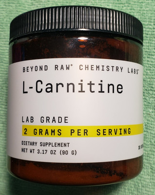 GNC / Beyond RAW - L-CARNITINE - Lab Grade Powder - 30 Servs - 3.17 oz - 12/2026