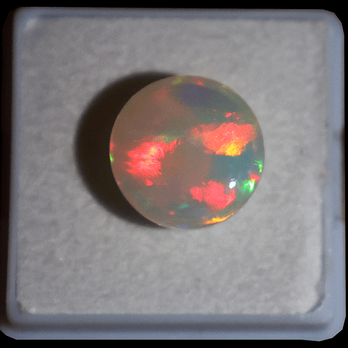 Piedra preciosa cabujón grado AAA 13 MM ópalo etíope natural certificado 5,59 quilates - Imagen 9 de 14