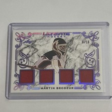 2023 Leaf Ultimate Hockey Icons Purple Spectrum #’d 8/10 Martin Brodeur Devils