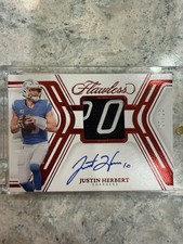 2025 Flawless Signature Gloves Patch Justin Herbert ON CARD AUTO /15 Chargers