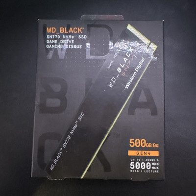 WD_BLACK SN770 500GB M.2 2280 NVMe PCIe Gen4 Internal SSD | win 10 preinstalled