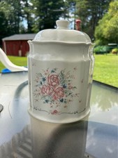 Vintage Floral Ceramic Kitchen Canister - Made in Taiwan