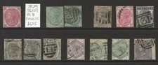 GB QV Surface Printed Stamp Collection - 13 Stamps Values to 1s, one MINT
