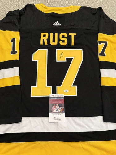 JSA COA BRYAN RUST Signed Autographed Pittsburgh Penguins Hockey Jersey