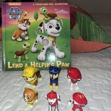 Paw Patrol Touch Sensory Book With 6 Paw Patrol Action Figures