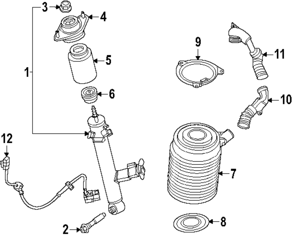 Genuine Nissan Air Hose 53570-7JC1A