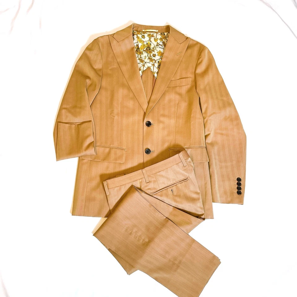 JoJo's Bizarre Adventure Part.5 Giorno Giovanna Suit 2 Piece S Beige P.S.FA - Image 3 of 4