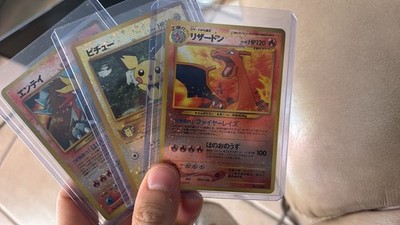 Pokemon Charizard Entei Pichu Japan Reverse Neo Premium File 2 Fresh Pack