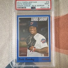 2019 Topps Heritage Sixto Sanchez #76 Blue /99 PSA 9 Jumbo Shrimp