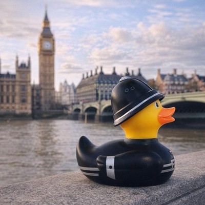 Bud Duck Deluxe Constable 10cm Sammlerstück Badespielzeug Enten Polizei Sammler Geschenk