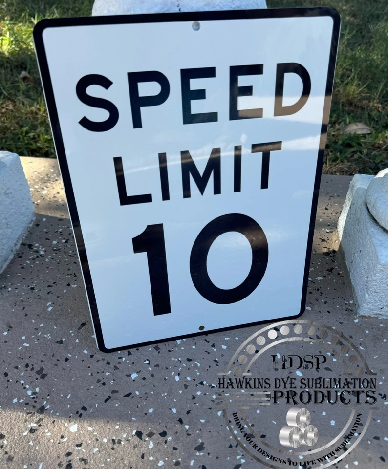 HAWKINSDYESUBLIMATIONPRODUCTS 10 MPH Speed Limit Sign – All Aluminum Road Sign | Slow Down Warning Sign