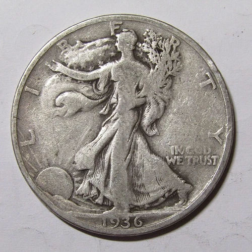 1936 S WALKING LIBERTY SILVER HALF DOLLAR