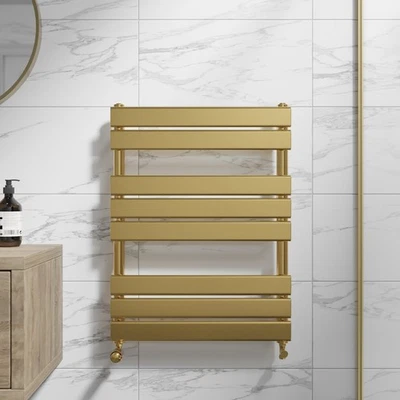 DURATHERM RadiLux Flat Panel Heated Towel Rail Brushed Brass - 800 x 600mm