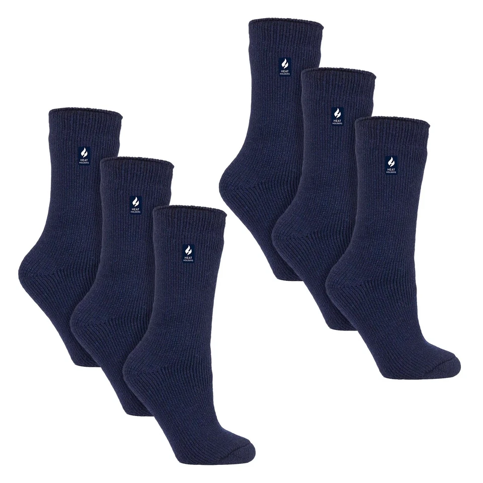 SOPORTES TÉRMICOS - Calcetines térmicos gruesos aislantes de invierno originales para mujer color liso Foto 3 de 4