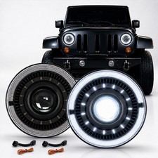 Pair 7 Inch Led Headlights Drl Assembly For Jeep Wrangler Jk Jku Tj 1997-2018