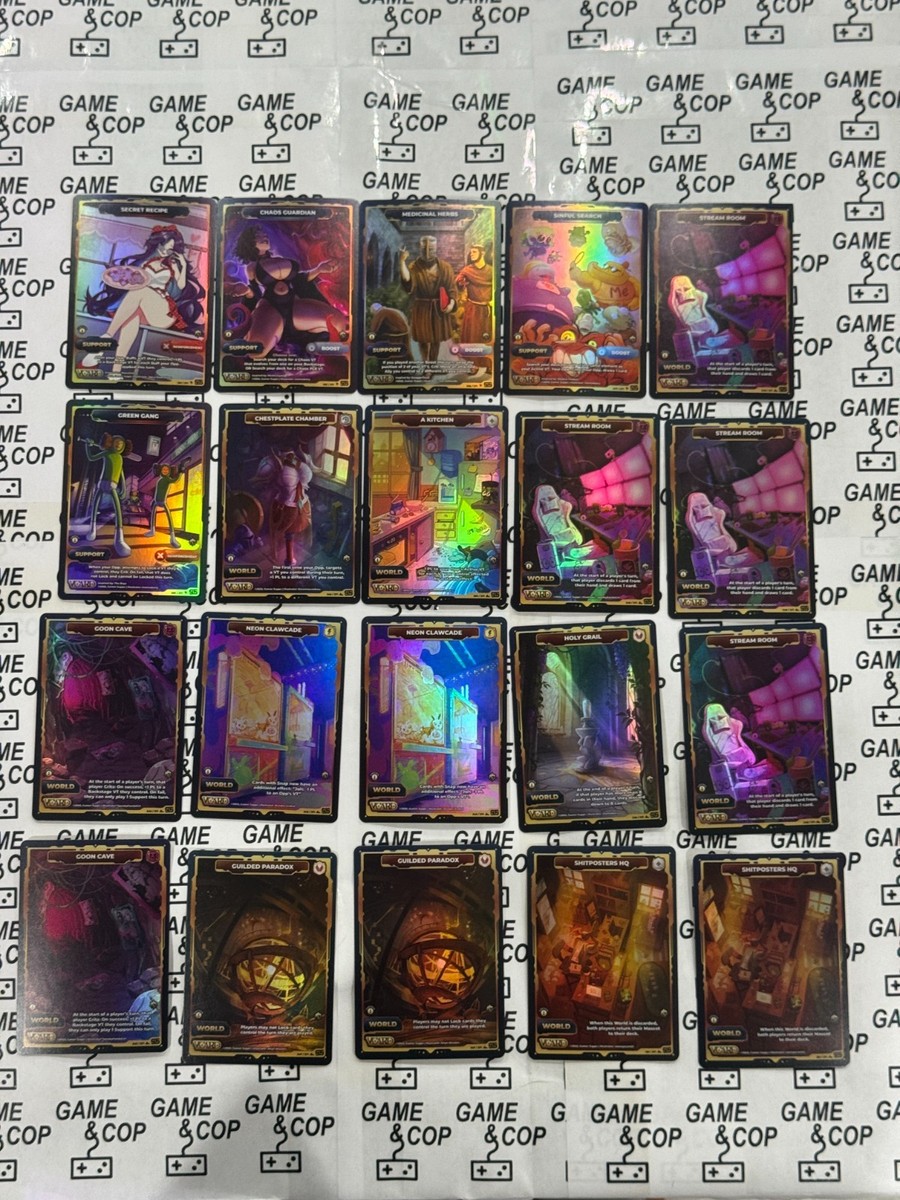 VCARD DIVINE CHAOS 1ST EDITION HOLO CARDS - SUPPORT - MASCOTS