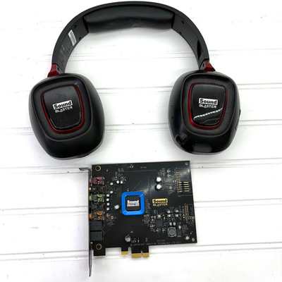 #ad Creative Sound Blaster Tactic3D Wireless Headset SB1350 Sound Card PCIe $29.99