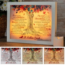 Sympathy Memorial Shadow Box - LED Lighted, Bereavement Gift for Loss of Love...