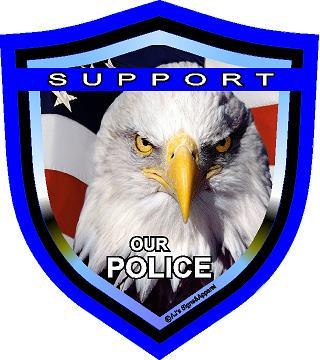 Support Police Window Sticker Support Police Shield 5