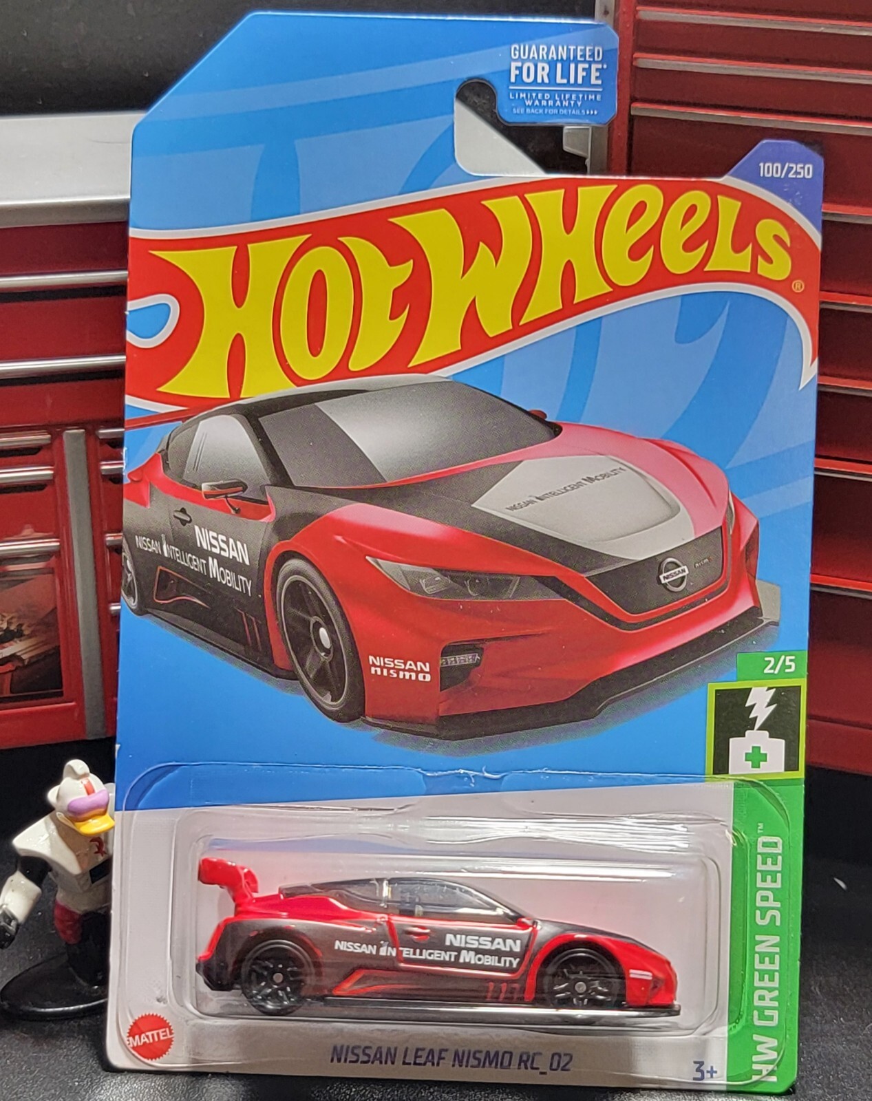 2022 HOT WHEELS #100 HW GREEN SPEED 2/5 NISSAN LEAF NISMO RC_02 RED NEAR MINT