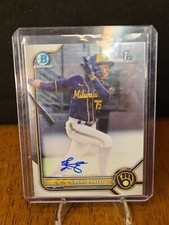 2022 Bowman Chrome #CPA-LE Larry Ernesto 1st Auto Milwaukee Brewers 🔥