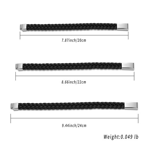 Cremation Urn Bracelet for Ashes for Men Handmade Braided Leather Wristband Gift - Picture 2 of 39