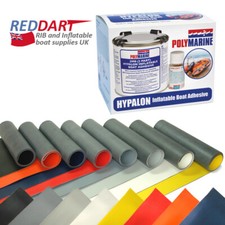 Inflatable Boat Repair Kit, Adhesive Glue, 35cm Hypalon Fabric for RIB, Dinghy
