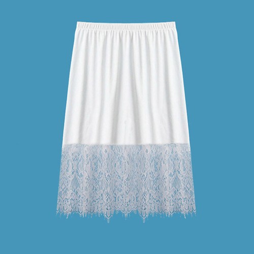 Damen Blumen Spitze Halber Slip Unter Kleider Rock Safety Unterrock Casual Chic - Bild 12 von 14