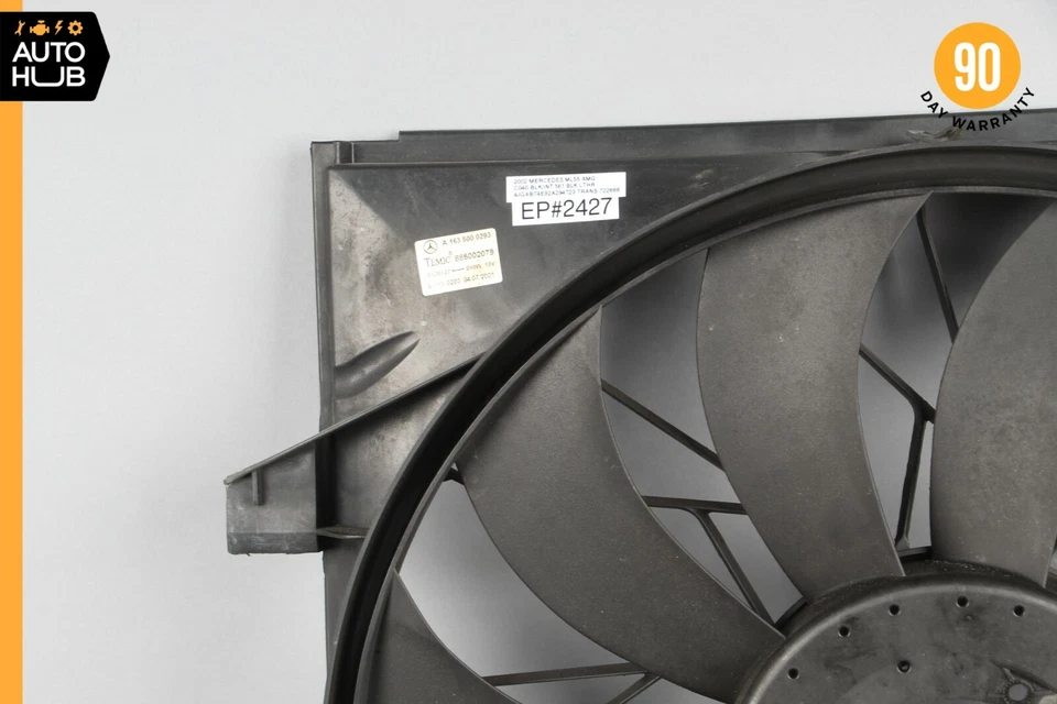 Крышка вентилятора охлаждения радиатора двигателя 00-03 Mercede W163 ML55 AMG 1635000293 от оригинального производителя - Изображение 3 из 4