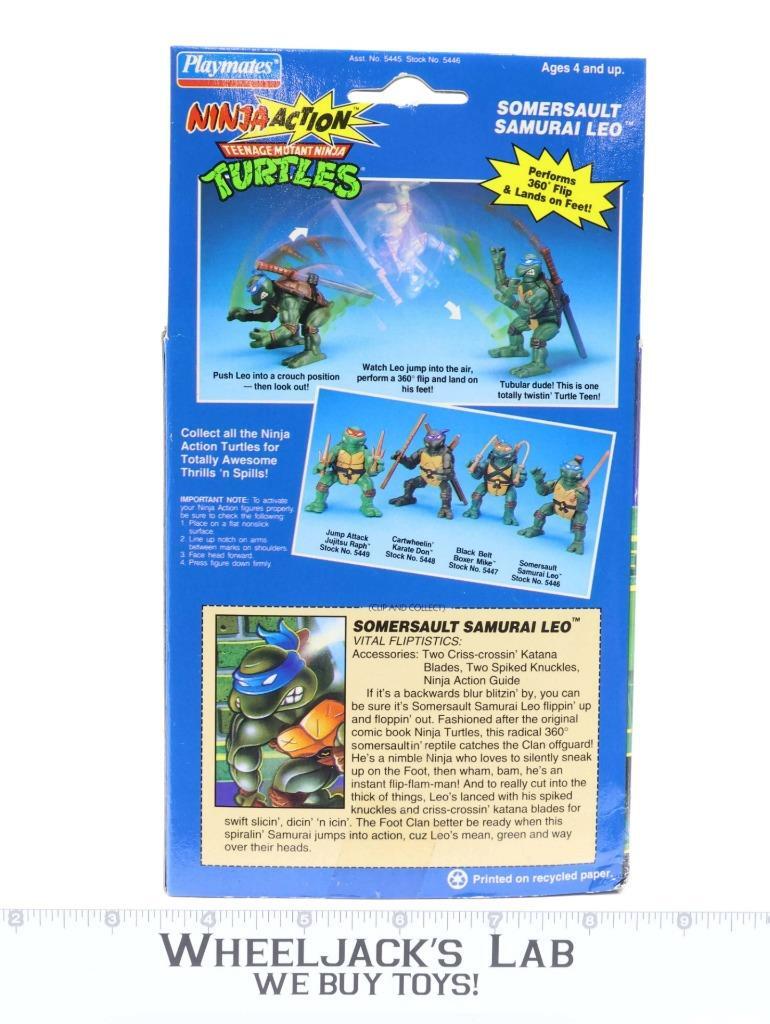 Somersault Samurai Leo Ninja Action TMNT 1993 Playmates NEW MISB