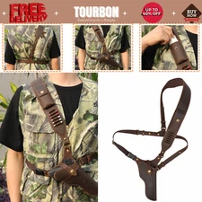 Tourbon 38/9mm/357 Ammo Sling Shoulder Strap Chest Underarm Holster Pistol Carry