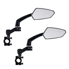 1 Pair Handlebar Mirrors Bike Biking Mirror Handlebar Mount Rotatable Rear View