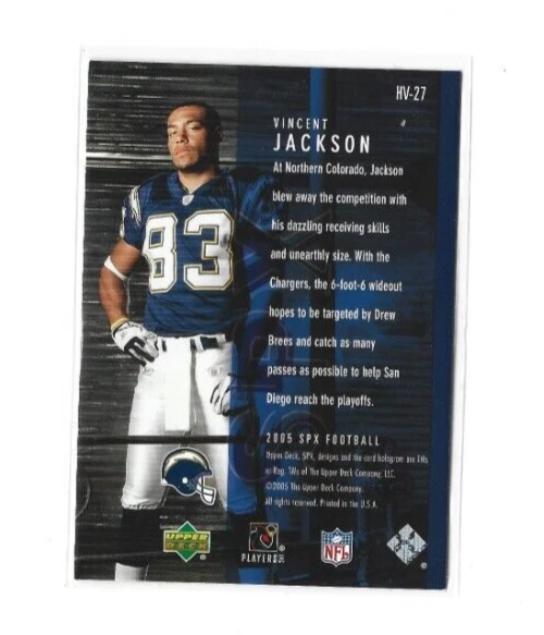 2005 SPx Holoview #27 Vincent Jackson NMMT - Image 2 of 2