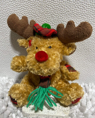 Plüschtier Rudolf Winter Weihnachten Rentier weiches Plüschtier 7 Zoll 