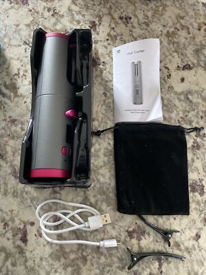 HAUEA Cordless Hair Curler Automatic Curling Iron with LCD Temperature Display 