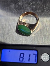 ? 14k Gold Ring w/Jade Size 9.5, 8.17grams 3388.22 per troy oz