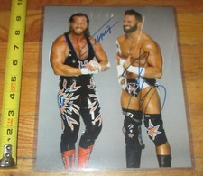 Major Bros Zack Ryder Curt Hawkins Wrestling 8x10 photo dual Signed COA WWE TNA