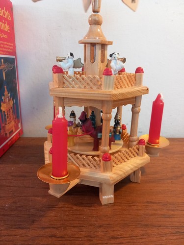 German Weihnachts Pyramide Nativity Scene 2 Tier Christmas  - Picture 5 of 16