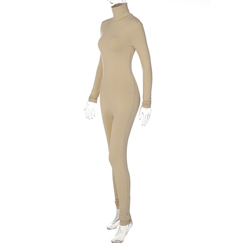 Body donna manica lunga finto collo tuta intera unitard base strato pagliaccetto - Foto 11 di 93